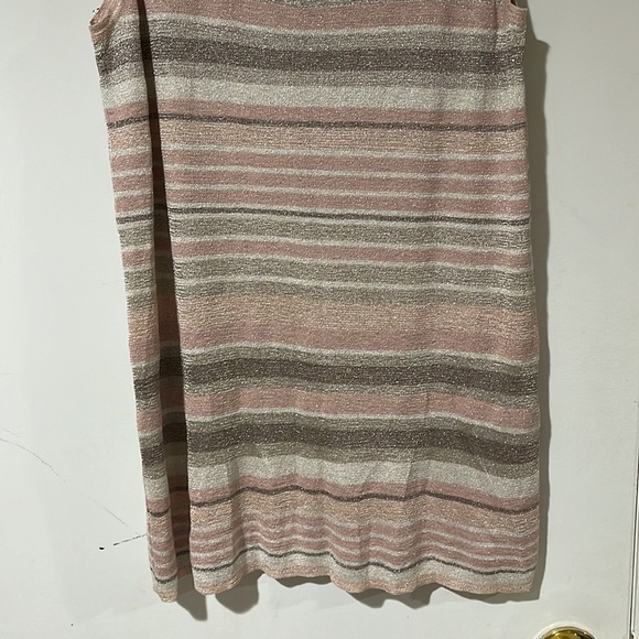 Chico's Striped Glitter Tank Top Medium - Picture 3 of 8